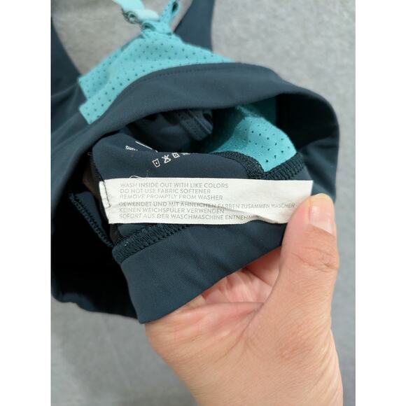 Peloton Sports Bra Womens S‎ Blue Dry Fit Colorblock Crossback Strap Activewear - Picture 5 of 7